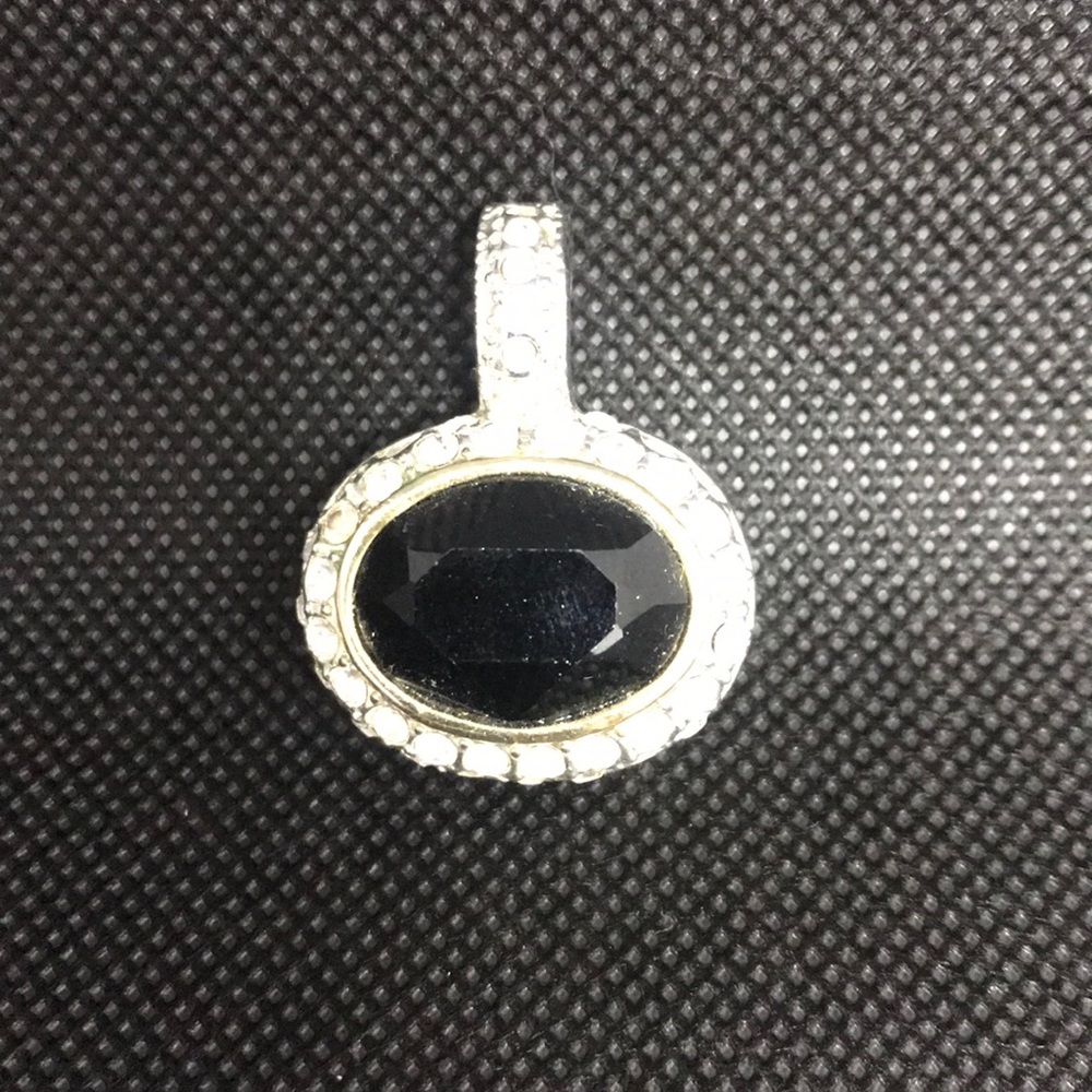 Black and Rhinestone Pendant